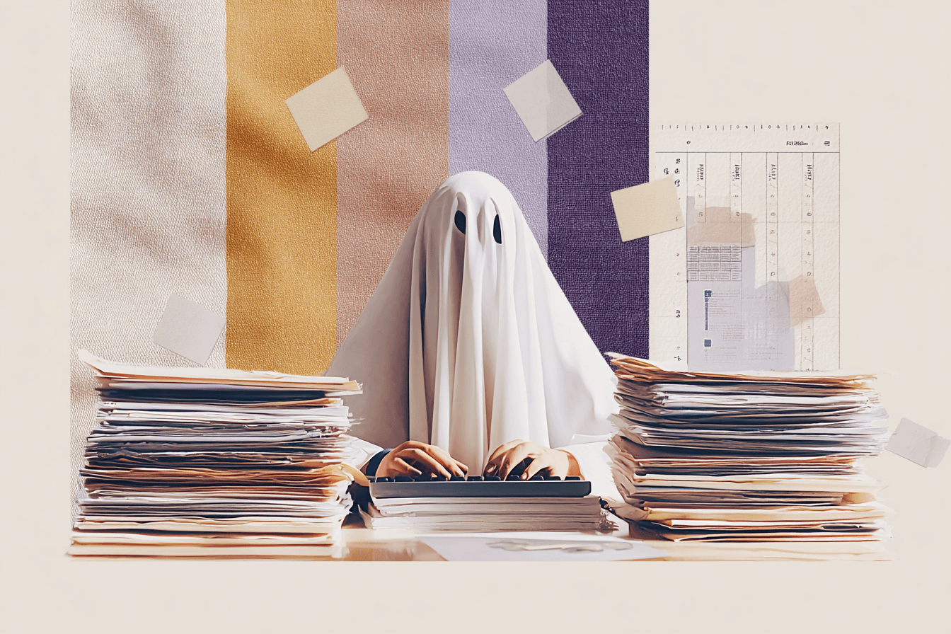 Why Ghostwriting Can't Scale Authentic Thought Leadership - CredVoices blog post cover image about thought leadership, content marketing, and customer stories